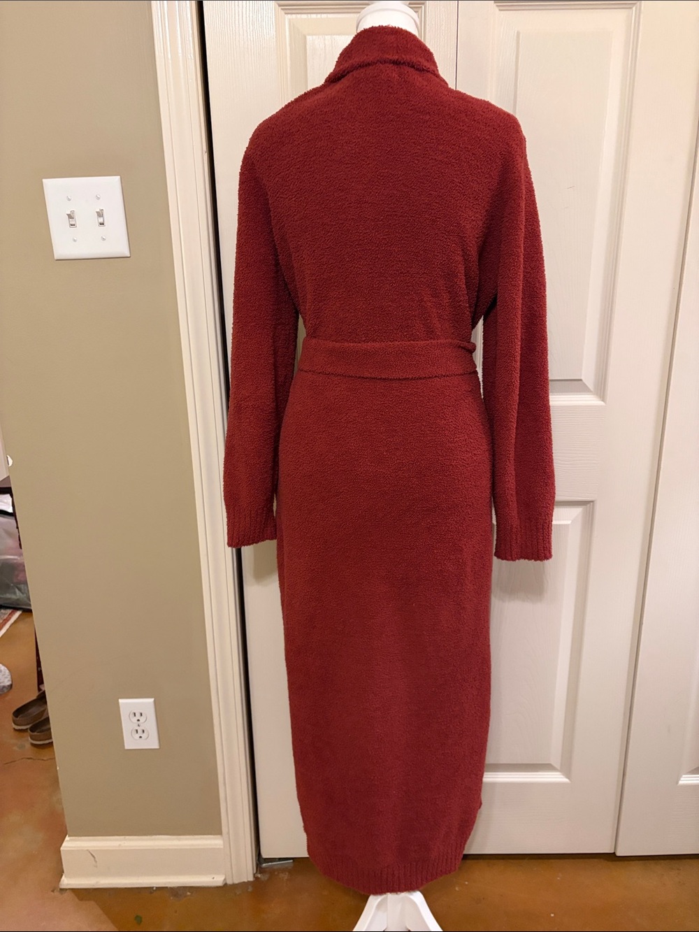 UGG Women's Long Open-Front Robe in Rust - Picture 6 of 8